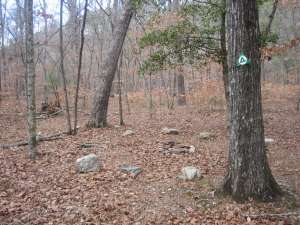 Main campsite near the junction of the Buckeye trail and the Caney Creek trail.