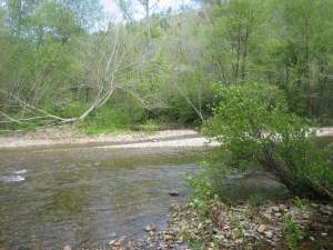Eagle Rock Loop's southern-most crossing of the Little Missouri River.