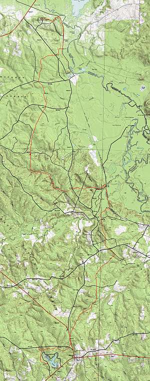Four-C Area topographic trail map at 1:24,000 scale