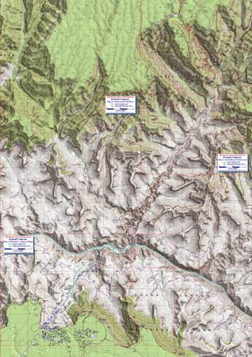 Grand Canyon Rim-to-Rim Area map at 1:24,000 scale.