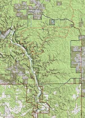Irish Wilderness Area topographic trail map at 1:24,000 scale