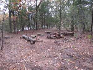 Big fire ring over lookin McGee Lake.