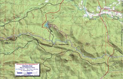 Ouachita Trail Map 25 Highway 9 West.